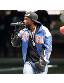 Kendrick Lamar Halftime Show Gloria Blue Leather Jacket
