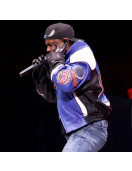 Kendrick Lamar Halftime Show Gloria Blue Leather Jacket