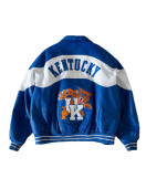 Kentucky Wildcats Blue and White 90’s Leather Jacket