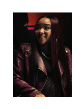 Kold X Windy Sh’Kia Maroon Leather Jacket