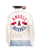 LA Angels Printed Logo Varsity Satin Jacket
