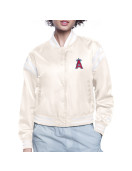 LA Angels Printed Logo Varsity Satin Jacket