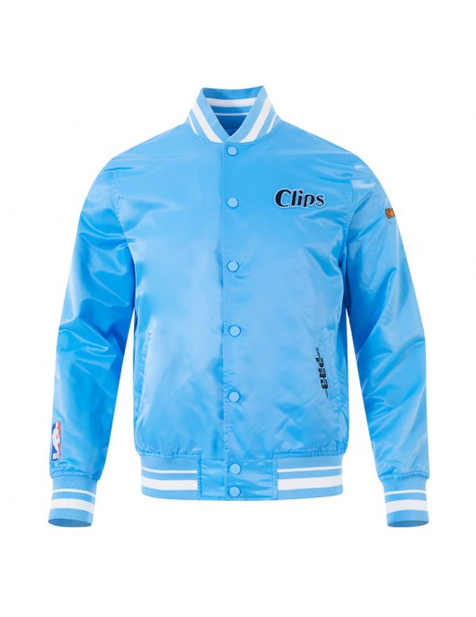LA Clippers 2024/25 City Edition Chenille Blue Satin Jacket