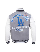 LA Dodgers Area Code Classic Rib Varsity Jacket