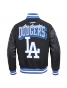 LA Dodgers Team Badge Classic Rib Varsity Jacket LA Dodgers Team Badge Classic Rib Varsity Jacket