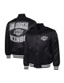 LA Kings Adaptive Bold Logo Varsity Satin Jacket