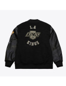 LA Kings Black Out Team Logo Varsity Jacket