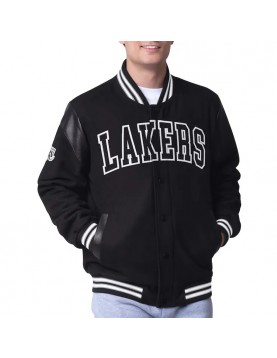 LA Lakers Clutch Hitter Black Varsity Jacket