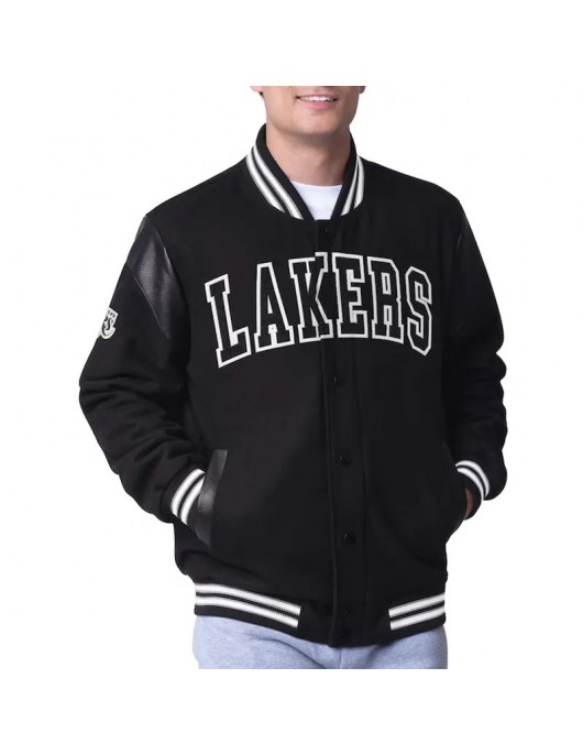 LA Lakers Clutch Hitter Black Varsity Jacket