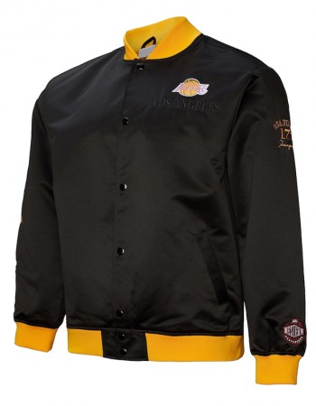  LA Lakers OG 3.0 Lightweight Black Satin Jacket