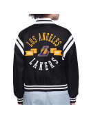 LA Lakers Printed Logo Varsity Satin Jacket