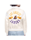 LA Lakers Printed Logo Varsity Satin Jacket
