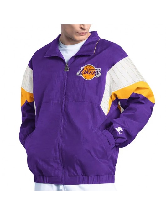 LA Lakers Yard Line Purple Full-Zip Jacket