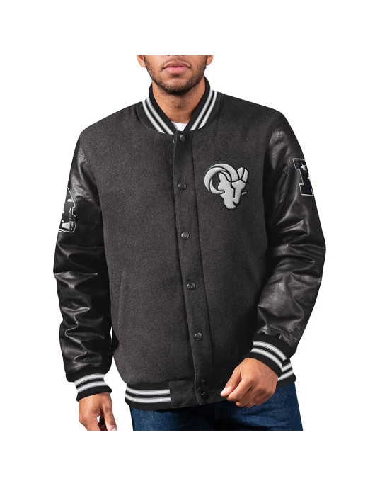 LA Rams First Rounder Black Varsity Jacket