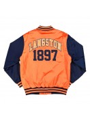 Langston University Orange and Navy Baseball Jacket