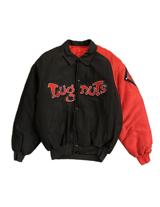Lansing Lugnuts 1990s Black and Orange Jacket