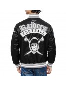 Las Vegas Raiders Best of Classic Rib Satin Jacket Las Vegas Raiders Best of Classic Rib Satin Jacket