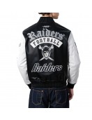 Las Vegas Raiders Best Of Men's Leather Varsity Jacket Las Vegas Raiders Best Of Men's Leather Varsity Jacket