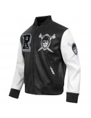 Las Vegas Raiders Best Of Men's Leather Varsity Jacket Las Vegas Raiders Best Of Men's Leather Varsity Jacket