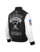 Las Vegas Raiders Best Of Men's Leather Varsity Jacket Las Vegas Raiders Best Of Men's Leather Varsity Jacket