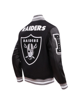 Las Vegas Raiders Mashup Classic Rib Varsity Jacket