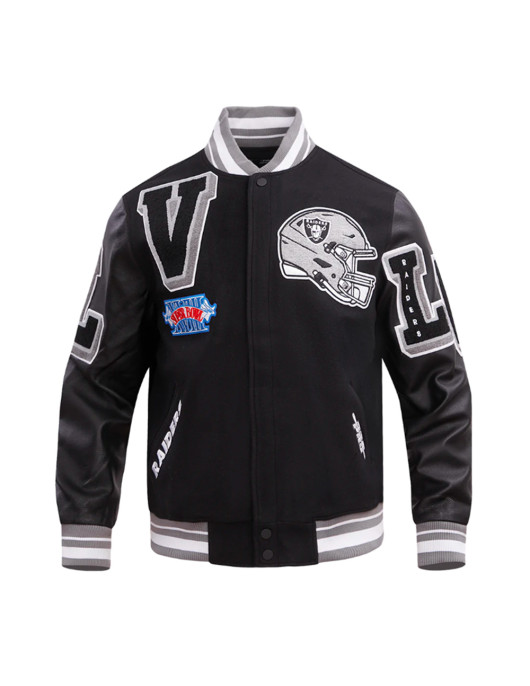 Las Vegas Raiders Mashup Classic Rib Varsity Jacket
