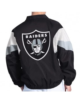 Las Vegas Raiders Yard Line Black Full-Zip Jacket