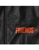 Leather Vlone Friends Black Coat