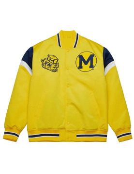 Letterman University Of Michigan Heavyweight Yellow Jacket