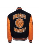 Lincoln University (PA) Black and Orange Varsity Jacket - Unisex Wool & Leather