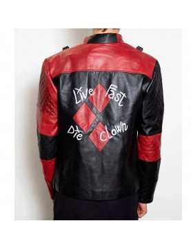 Live Fast Die Clown Halloween Leather Jacket
