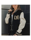 Los Angeles FC Black and White Letterman Jacket