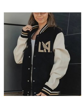 Los Angeles FC Black and White Letterman Jacket
