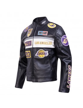Los Angeles Lakers Men's Moto Jacket Los Angeles Lakers Men's Moto Jacket