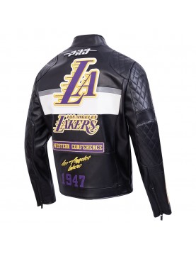 Los Angeles Lakers Men's Moto Jacket Los Angeles Lakers Men's Moto Jacket