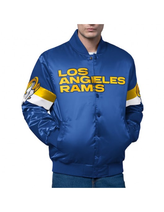 Los Angeles Rams Triple Option Varsity Satin Jacket