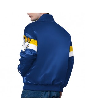 Los Angeles Rams Triple Option Varsity Satin Jacket