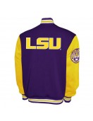 LSU Tigers Fleece Purple and Gold Varsity Jacket