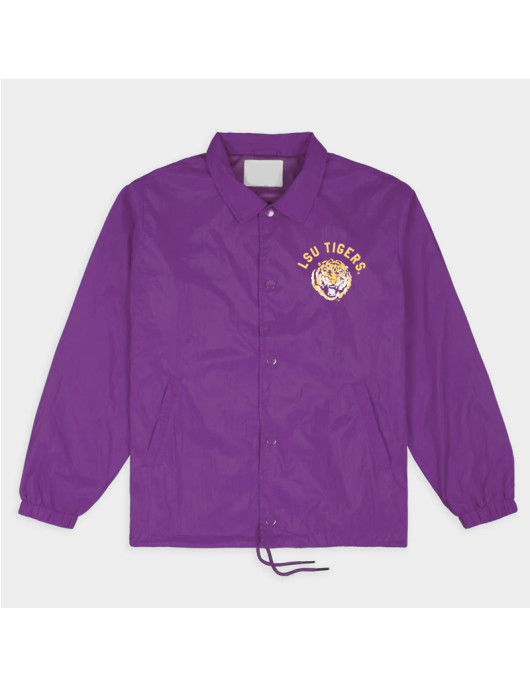 LSU Tigers Roaring Logo Retro Coaches Jacket