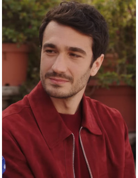 Marcello Emily In Paris Red Suede Leather Jacket