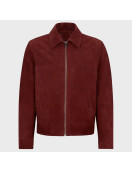 Marcello Emily In Paris Red Suede Leather Jacket