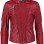 Mens Sheepskin Leather Cafe Racer Biker Jacket Maroon