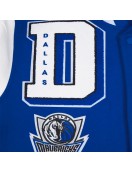 Mashup Dallas Mavericks Blue and White Varsity Jacket