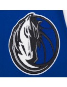 Mashup Dallas Mavericks Blue and White Varsity Jacket Mashup Dallas Mavericks Blue and White Varsity Jacket