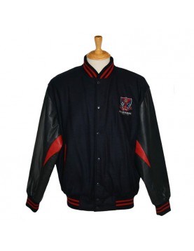Melbourne Demons Black Collegiate Varsity – Zip-Up Canvas Jacket