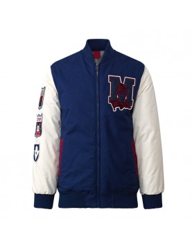 Melbourne Demons Navy White Varsity Jacket – Collegiate Baseball Letterman Style