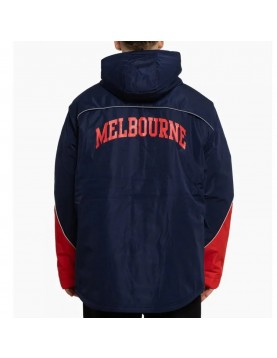 Melbourne Demons Stadium Navy and Red Hooded Jacket