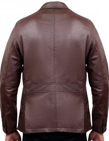 Men's Brown Leather Blazer Men's Brown Leather Blazer