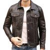 Men's Brown Leather Shirt Men's Brown Leather Shirt