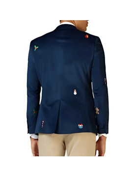 Men's Christmas Blue Blazer